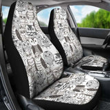 Owls Face Car Seat Cover 174716 - YourCarButBetter