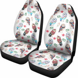 Owls Watercolor Car Seat Covers 174716 - YourCarButBetter