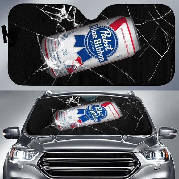 Pabst Blue Ribbon Auto Sun Shade Car Sun Visor Funny Beer Lover 102507 - YourCarButBetter