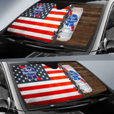 Pabst Blue Ribbon Car Auto Sun Shades American Flag Beer Lover 210801 - YourCarButBetter