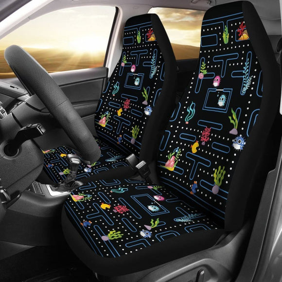 Pacman Fish Game Fishing Car Seat Covers 182417 - YourCarButBetter