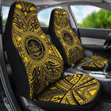 Palau Car Seat Cover - Palau Coat Of Arms Polynesian Gold Black 105905 - YourCarButBetter