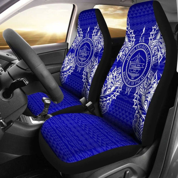 Palau Car Seat Cover - Palau Seal Map Blue - 105905 - YourCarButBetter
