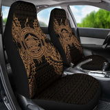 Palau Car Seat Cover - Palau Seal Map Gold - 105905 - YourCarButBetter