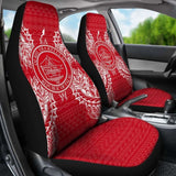Palau Car Seat Cover - Palau Seal Map Red White - 105905 - YourCarButBetter