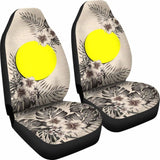 Palau Car Seat Covers The Beige Hibiscus (Set Of Two) 7 232125 - YourCarButBetter