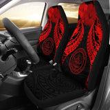 Palau Polynesian Car Seat Covers Pride Seal And Hibiscus Red - 232125 - YourCarButBetter