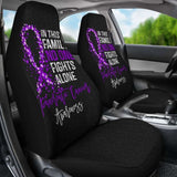 Pancreatic Cancer No One Fights Alone Car Seat Covers 210101 - YourCarButBetter