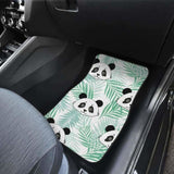 Panda Pattern Tropical Leaves Background Front And Back Car Mats 091706 - YourCarButBetter