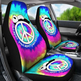 Panda Peace Tie Dye Car Seat Covers 091706 - YourCarButBetter