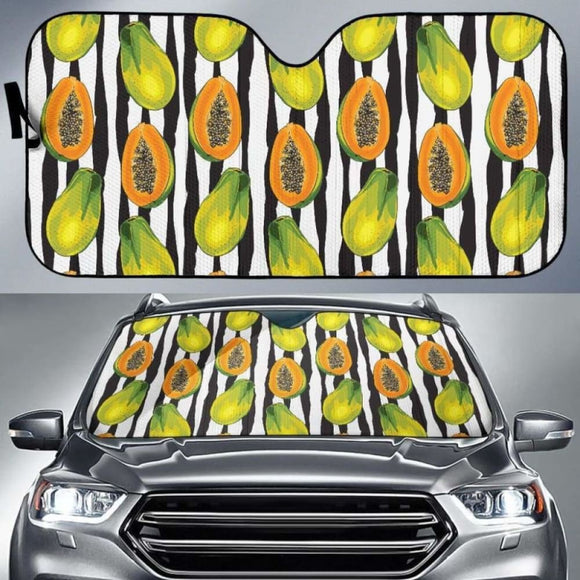 Papaya Design Pattern Car Auto Sun Shades 182102 - YourCarButBetter