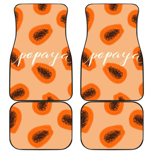 Papaya Fruit Platter Car Floor Mats 211804 - YourCarButBetter