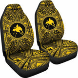Papua New Guinea 1 Car Seat Cover - Papua New Guinea 1 Coat Of Arms Polynesian Gold Black 105905 - YourCarButBetter