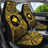 Papua New Guinea 1 Car Seat Cover - Papua New Guinea 1 Coat Of Arms Polynesian Gold Black 105905 - YourCarButBetter