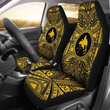 Papua New Guinea 1 Car Seat Cover - Papua New Guinea 1 Coat Of Arms Polynesian Gold Black 105905 - YourCarButBetter