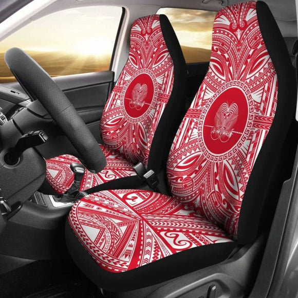 Papua New Guinea Car Seat Cover - Papua New Guinea Coat Of Arms Polynesian Flag Color 105905 - YourCarButBetter