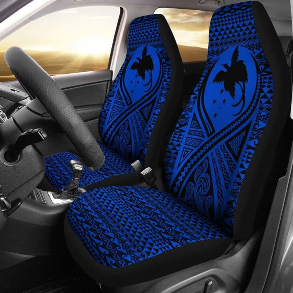 Papua New Guinea Car Seat Cover Lift Up Blue - 105905 - YourCarButBetter