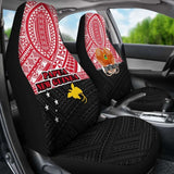 Papua New Guinea Car Seat Covers - Papua New Guinea Flag Coat Of Arms Polynesian Design - 105905 - YourCarButBetter