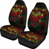 Papua New Guinea Car Seat Covers - Papua New Guinea Flag Turtle Hibiscus Reggae - New 091114 - YourCarButBetter