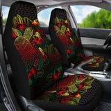 Papua New Guinea Car Seat Covers - Papua New Guinea Flag Turtle Hibiscus Reggae - New 091114 - YourCarButBetter