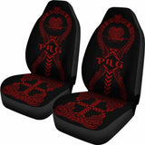 Papua New Guinea Car Seat Covers Polynesian Tribal Red 105905 - YourCarButBetter