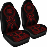 Papua New Guinea Car Seat Covers Polynesian Tribal Red 105905 - YourCarButBetter