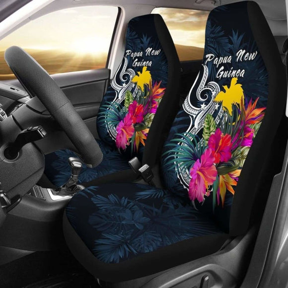 Papua New Guinea Car Seat Covers Polynesian Tropical Flower 105905 - YourCarButBetter