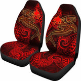 Papua New Guinea Car Seat Covers - Red Shark Polynesian Tattoo - 102802 - YourCarButBetter