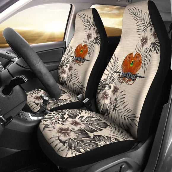 Papua New Guinea Car Seat Covers The Beige Hibiscus (Set Of Two) 789.99 232125 - YourCarButBetter