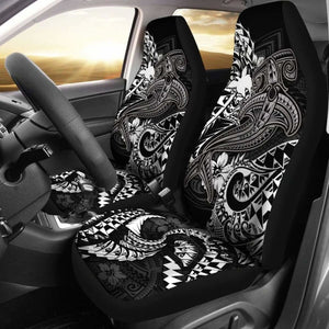 Papua New Guinea Car Seat Covers- White Shark Polynesian Tattoo - 102802 - YourCarButBetter