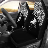 Papua New Guinea Polynesian Car Seat Covers - Black Curve - 105905 - YourCarButBetter