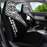 Papua New Guinea Polynesian Car Seat Covers - Black Curve - 105905 - YourCarButBetter