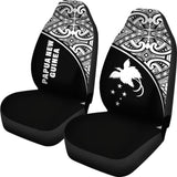 Papua New Guinea Polynesian Car Seat Covers - Black Curve - 105905 - YourCarButBetter