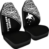 Papua New Guinea Polynesian Car Seat Covers - Black Curve - 105905 - YourCarButBetter