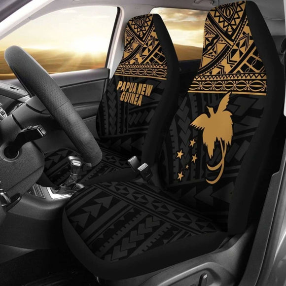 Papua New Guinea Polynesian Car Seat Covers Gold - 105905 - YourCarButBetter
