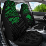 Papua New Guinea Polynesian Car Seat Covers Green - 105905 - YourCarButBetter