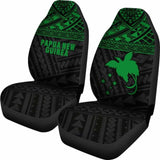 Papua New Guinea Polynesian Car Seat Covers Green - 105905 - YourCarButBetter