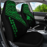 Papua New Guinea Polynesian Car Seat Covers - Green Curve - 105905 - YourCarButBetter