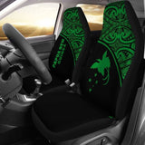 Papua New Guinea Polynesian Car Seat Covers - Green Curve - 105905 - YourCarButBetter