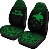 Papua New Guinea Polynesian Car Seat Covers - Green Fog - 105905 - YourCarButBetter