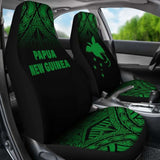 Papua New Guinea Polynesian Car Seat Covers - Green Fog - 105905 - YourCarButBetter