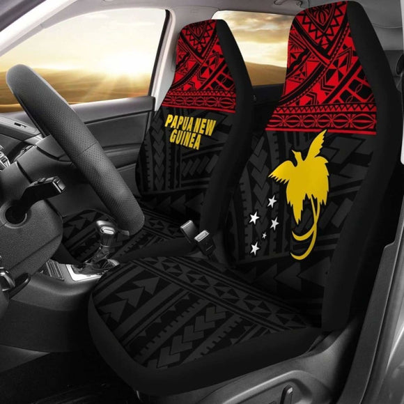 Papua New Guinea Polynesian Car Seat Covers Red - 105905 - YourCarButBetter