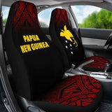 Papua New Guinea Polynesian Car Seat Covers - Red Fog - 105905 - YourCarButBetter