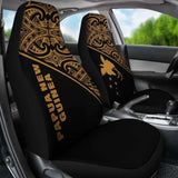 Papua New Guinea Polynesian Car Seat Covers - Yellow Curve - 105905 - YourCarButBetter