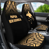 Papua New Guinea Polynesian Car Seat Covers - Yellow Fog - 105905 - YourCarButBetter