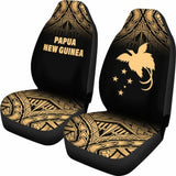 Papua New Guinea Polynesian Car Seat Covers - Yellow Fog - 105905 - YourCarButBetter