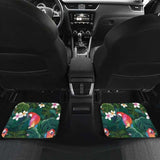 Parrot Palm Tree Leaves Flower Hibiscus Pattern Front And Back Car Mats 232125 - YourCarButBetter