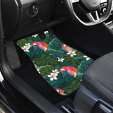 Parrot Palm Tree Leaves Flower Hibiscus Pattern Front And Back Car Mats 232125 - YourCarButBetter