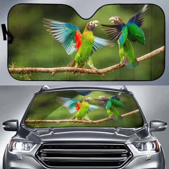 Parrots Love Birds Wings Hd 4K Car Sun Shade 102507 - YourCarButBetter