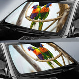 Parrots Pair Red Beak Car Sun Shade 460402 - YourCarButBetter